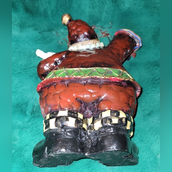 🎅 Vintage Rustic Farmhouse Santa Claus Painted Resin Tabletop Decor 13" x 6.5" - Picture 6 of 7